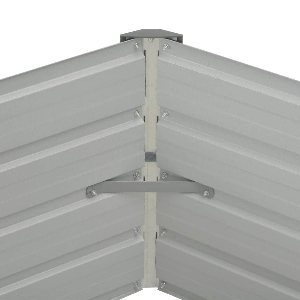 Raised Garden Bed Brown Galvanised Steel