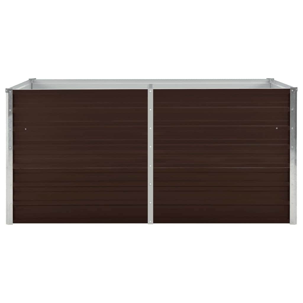 Raised Garden Bed Brown Galvanised Steel