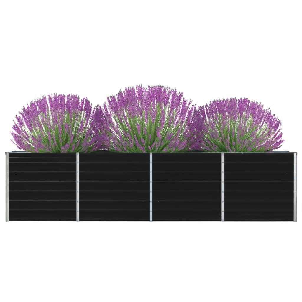 Raised Garden Bed Galvanised Steel Anthracite