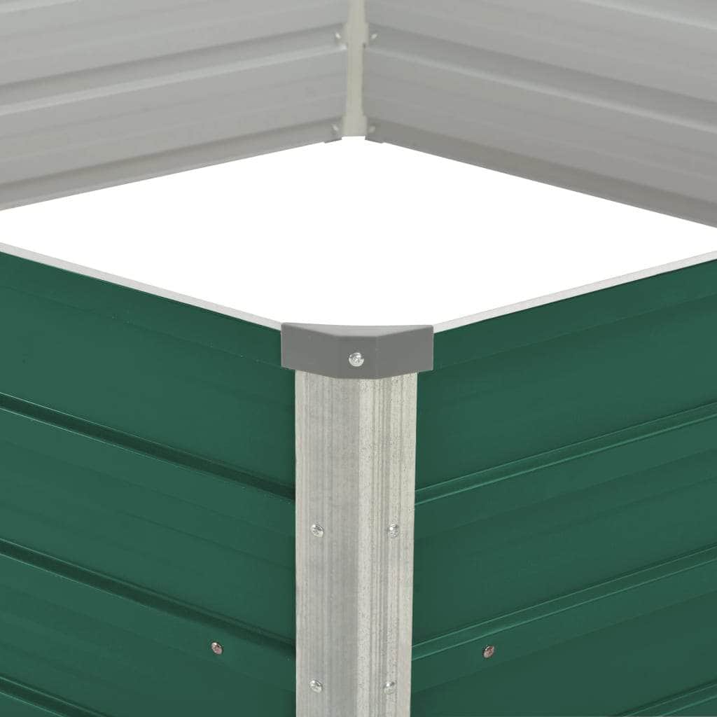 Raised Garden Bed Galvanised Steel Green