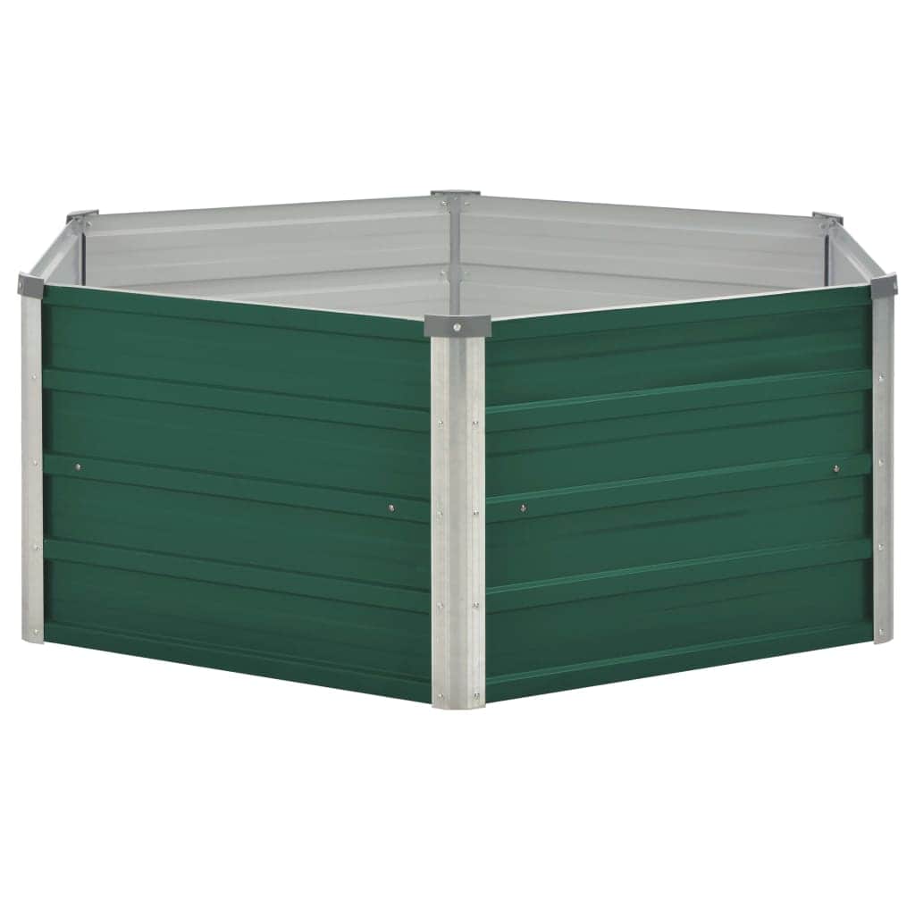 Raised Garden Bed Galvanised Steel Green