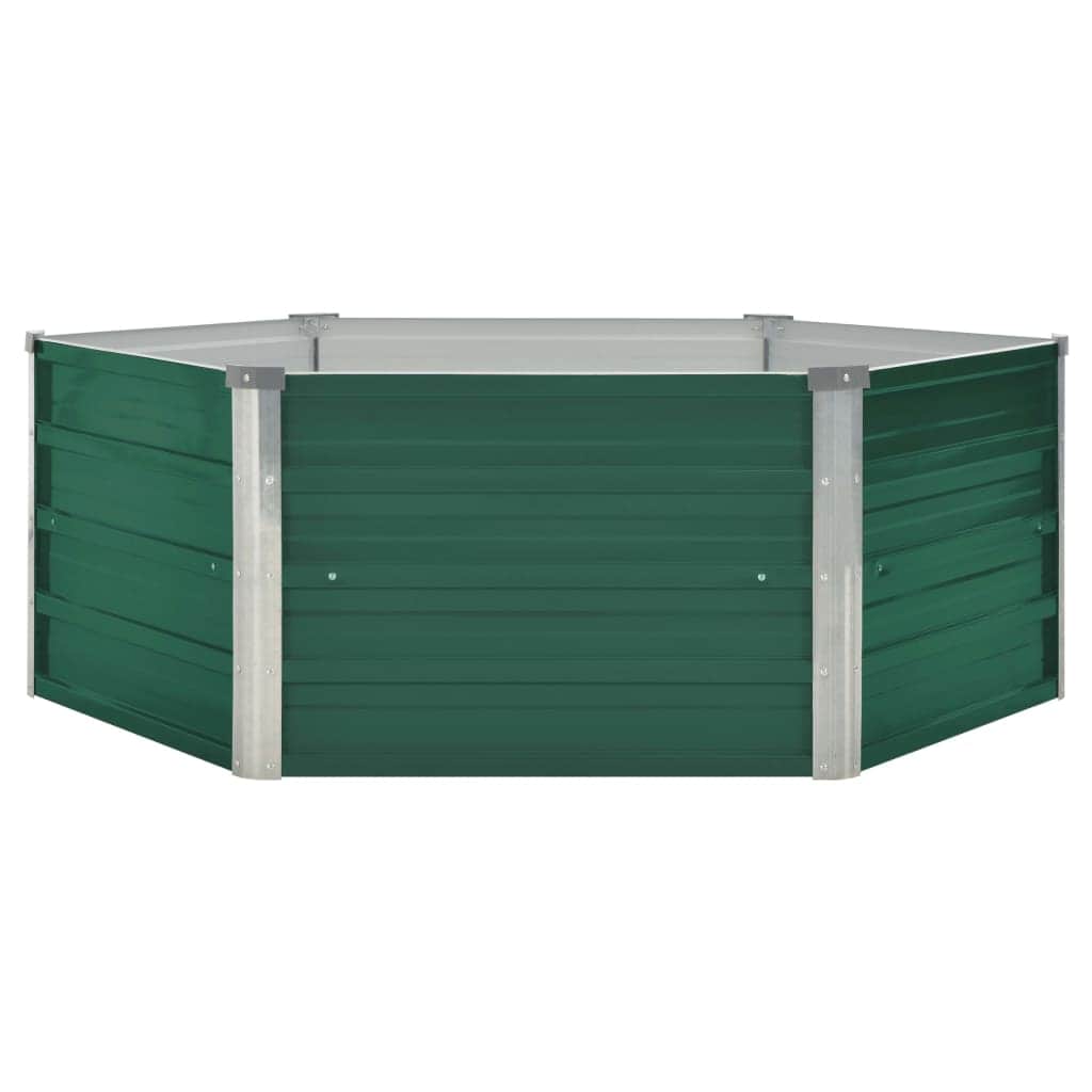Raised Garden Bed Galvanised Steel Green