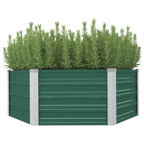 Raised Garden Bed Galvanised Steel Green