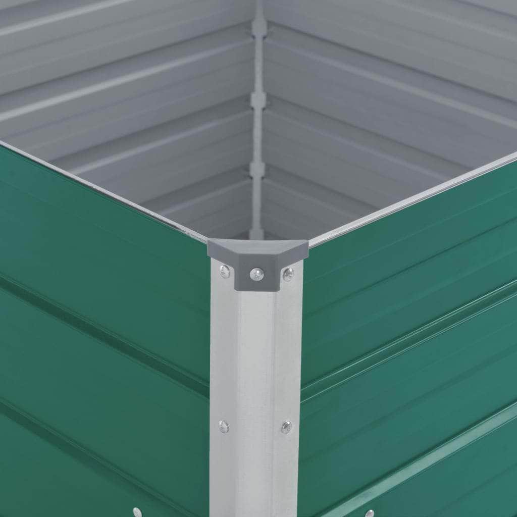 Raised Garden Bed Galvanised Steel Green