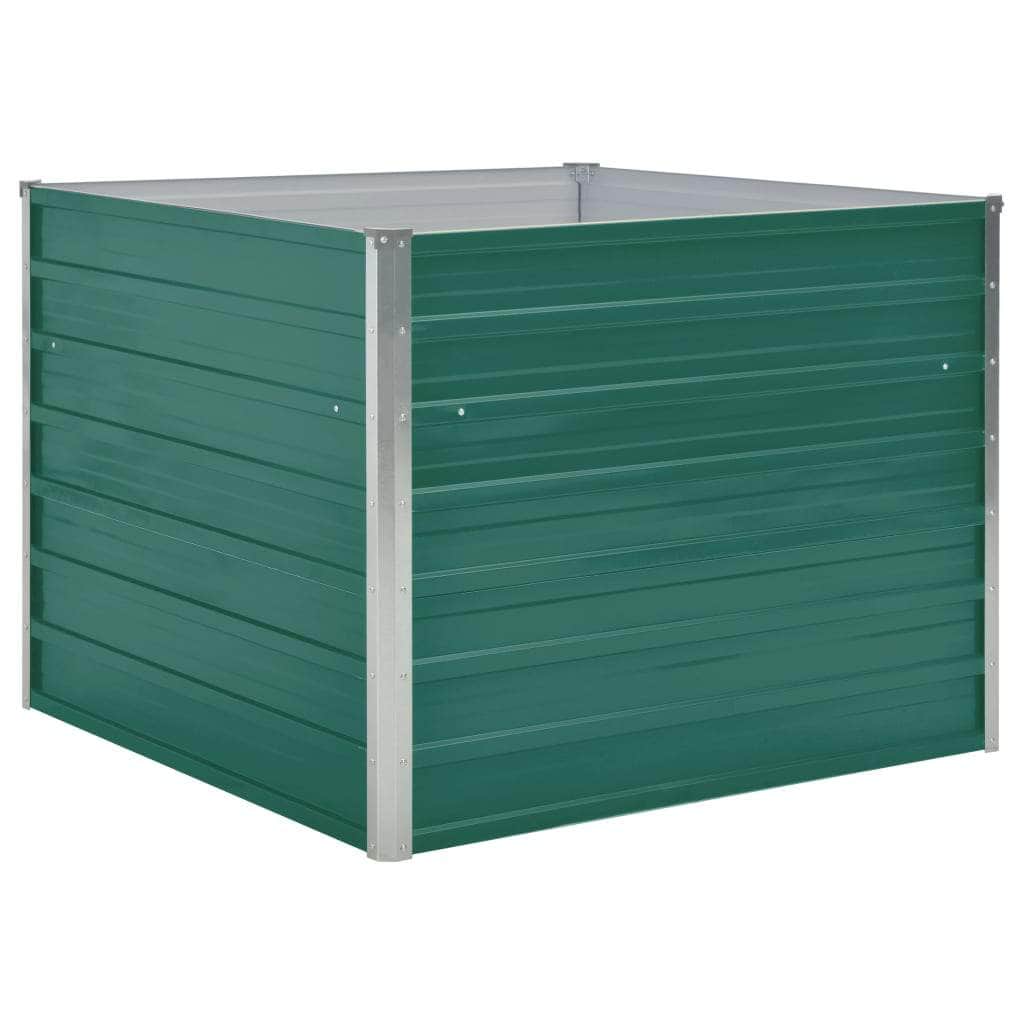 Raised Garden Bed Galvanised Steel Green
