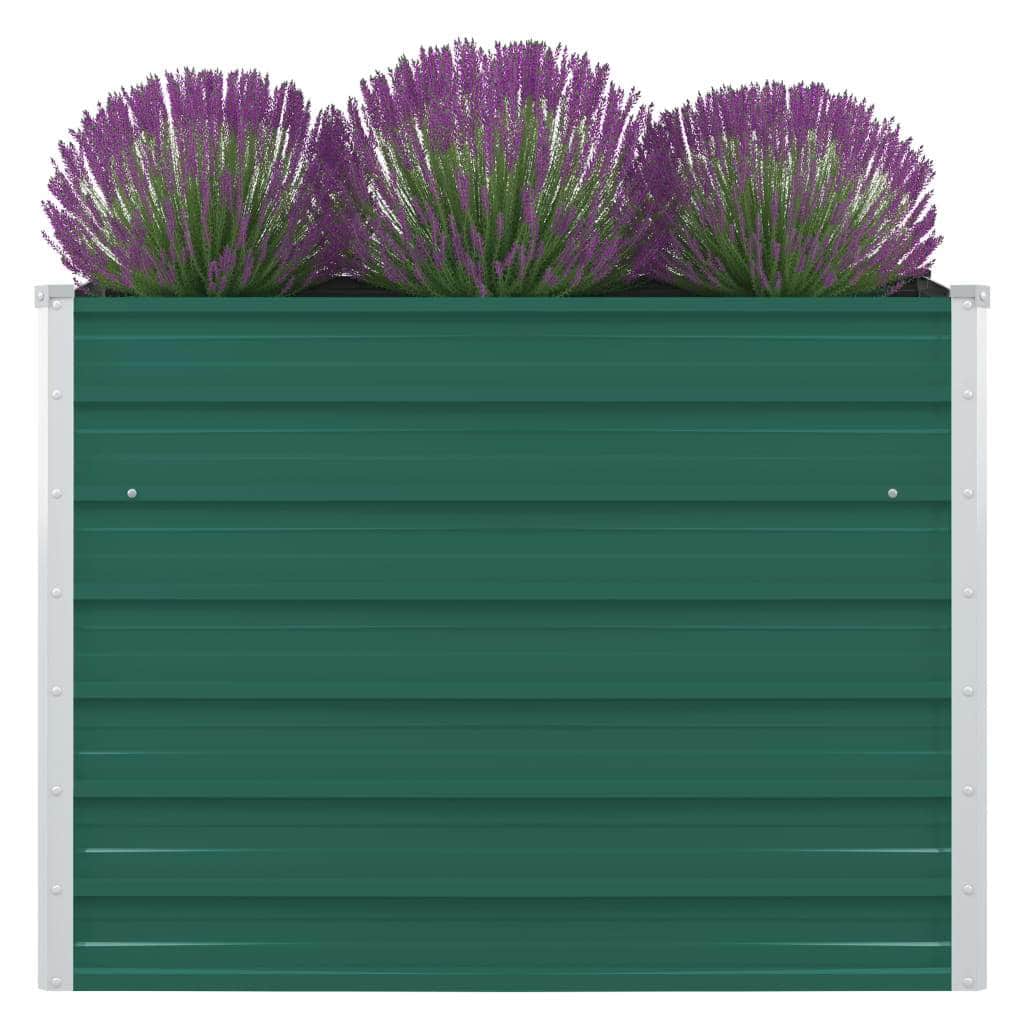 Raised Garden Bed Galvanised Steel Green