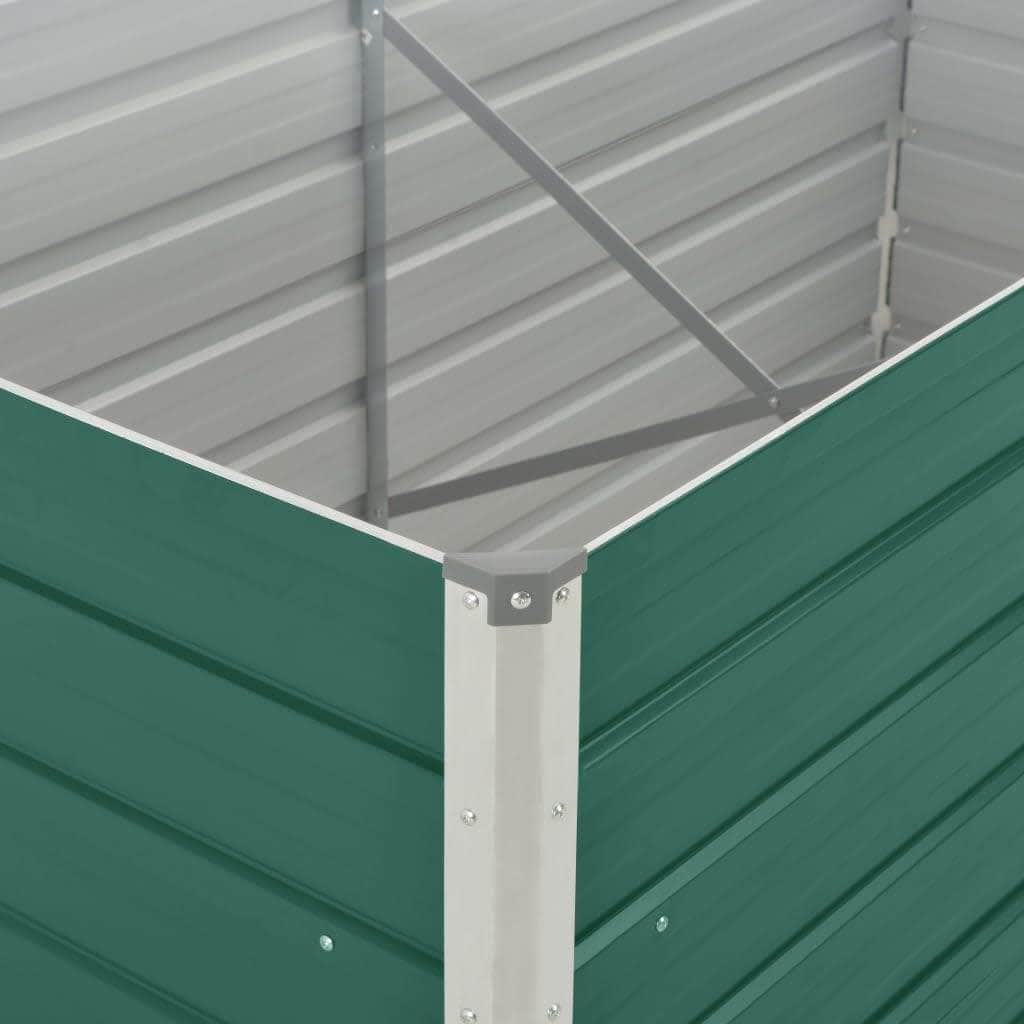 Raised Garden Bed Galvanised Steel Green