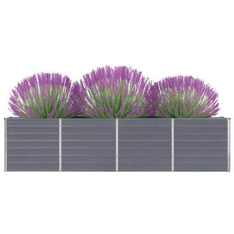 Raised Garden Bed Galvanised Steel Grey