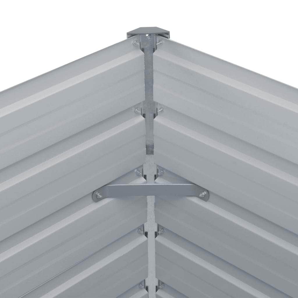Raised Garden Bed - Galvanised Steel Grey - Simple deals