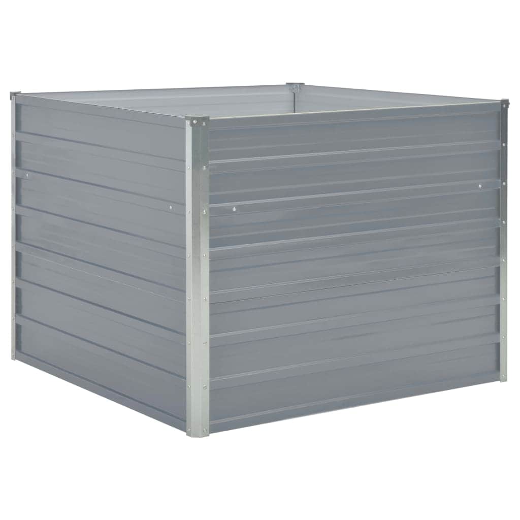 Raised Garden Bed - Galvanised Steel Grey - Simple deals
