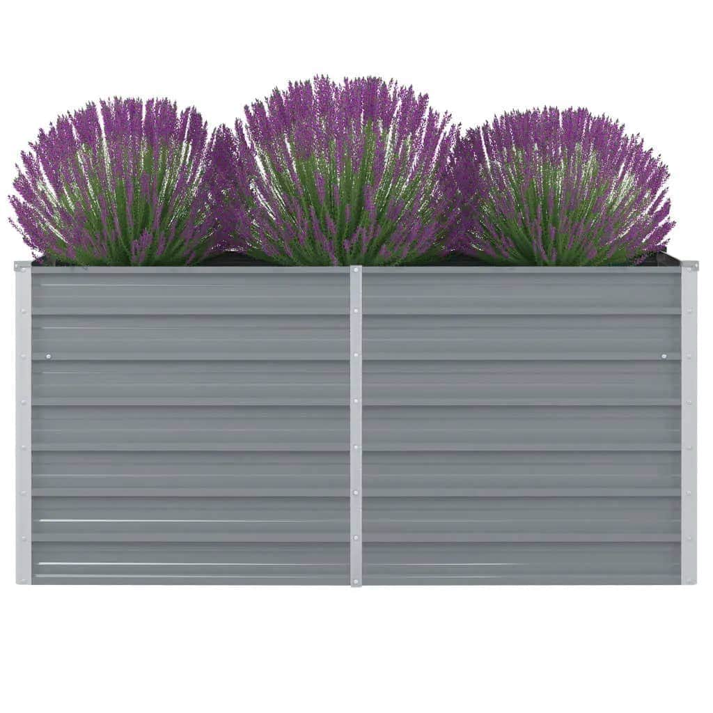Raised Garden Bed Galvanised Steel Grey - Simple deals