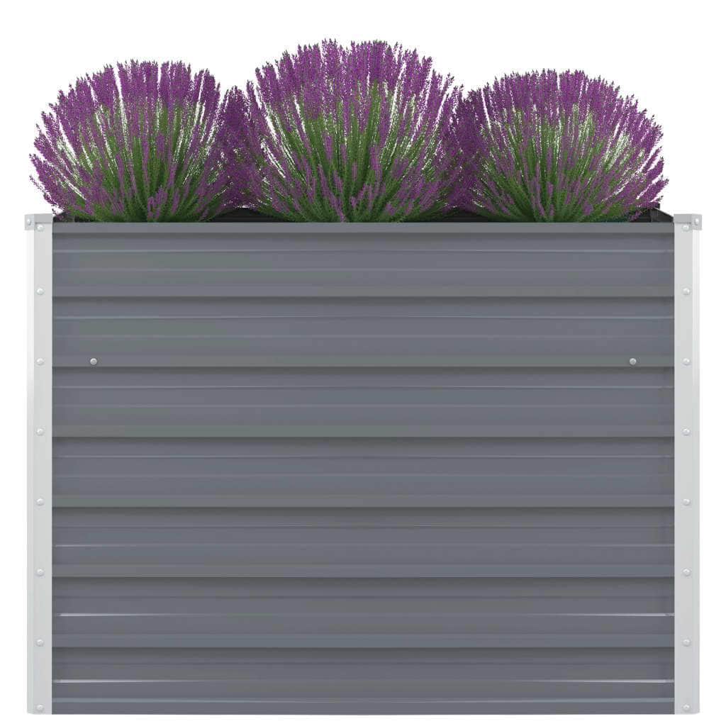 Raised Garden Bed - Galvanised Steel Grey - Simple deals