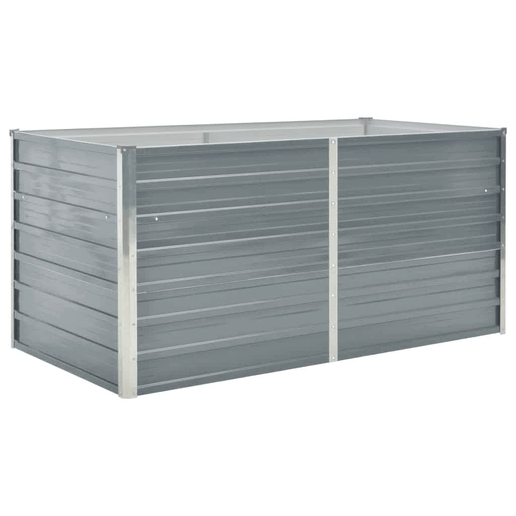 Raised Garden Bed Galvanised Steel Grey - Simple deals