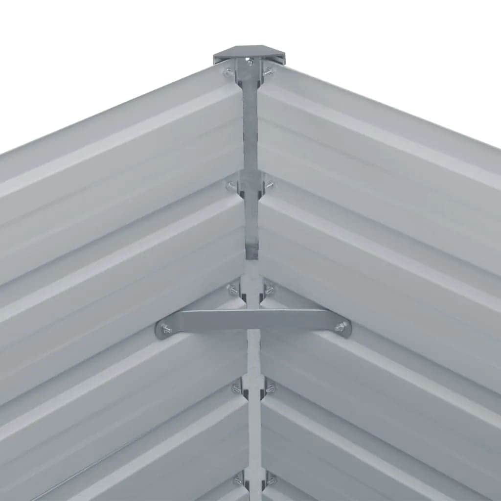 Raised Garden Bed Galvanised Steel Grey - Simple deals