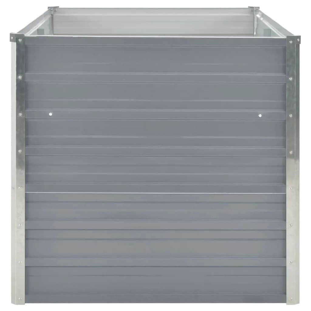 Raised Garden Bed Galvanised Steel Grey - Simple deals