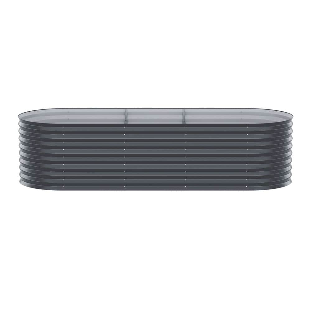Raised Garden Bed Kit Planter Oval Galvanised Steel