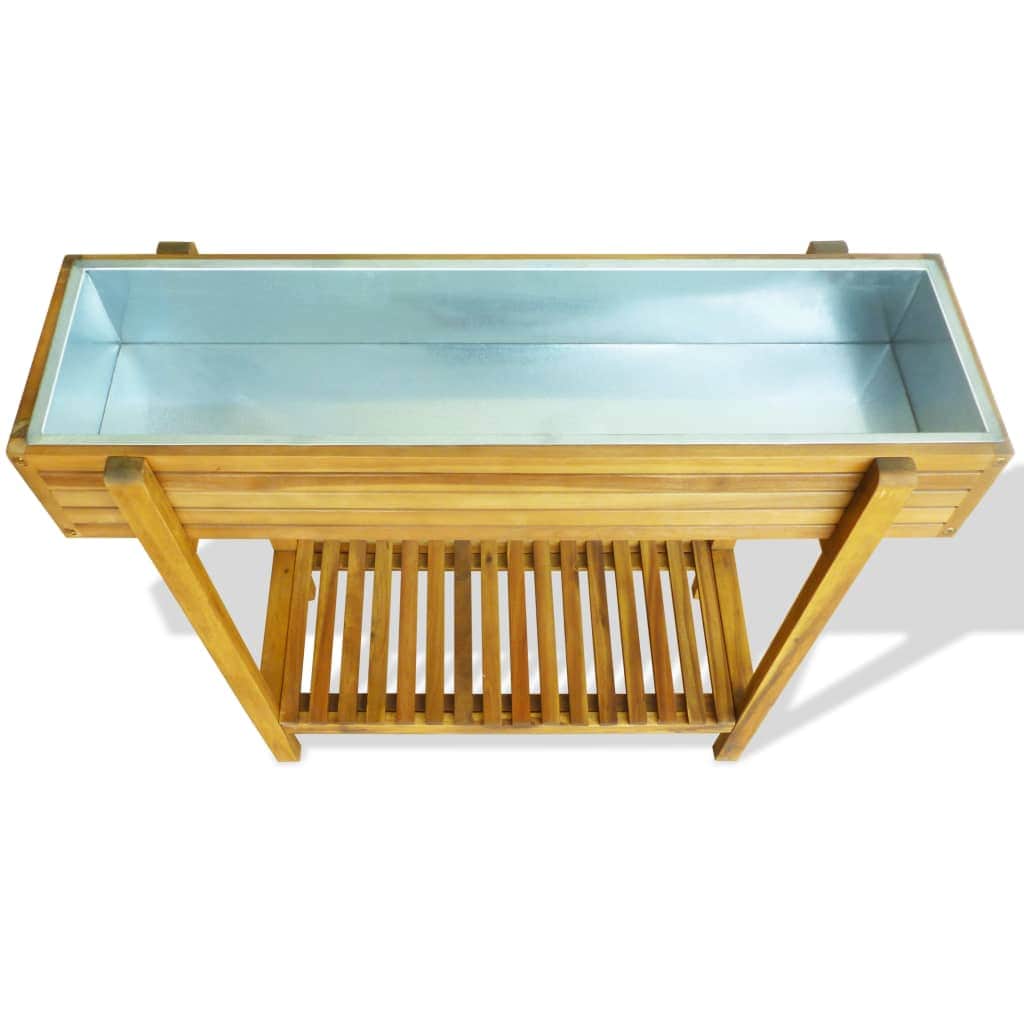 Raised Garden Planter Solid Acacia Wood and Zinc - Simple deals