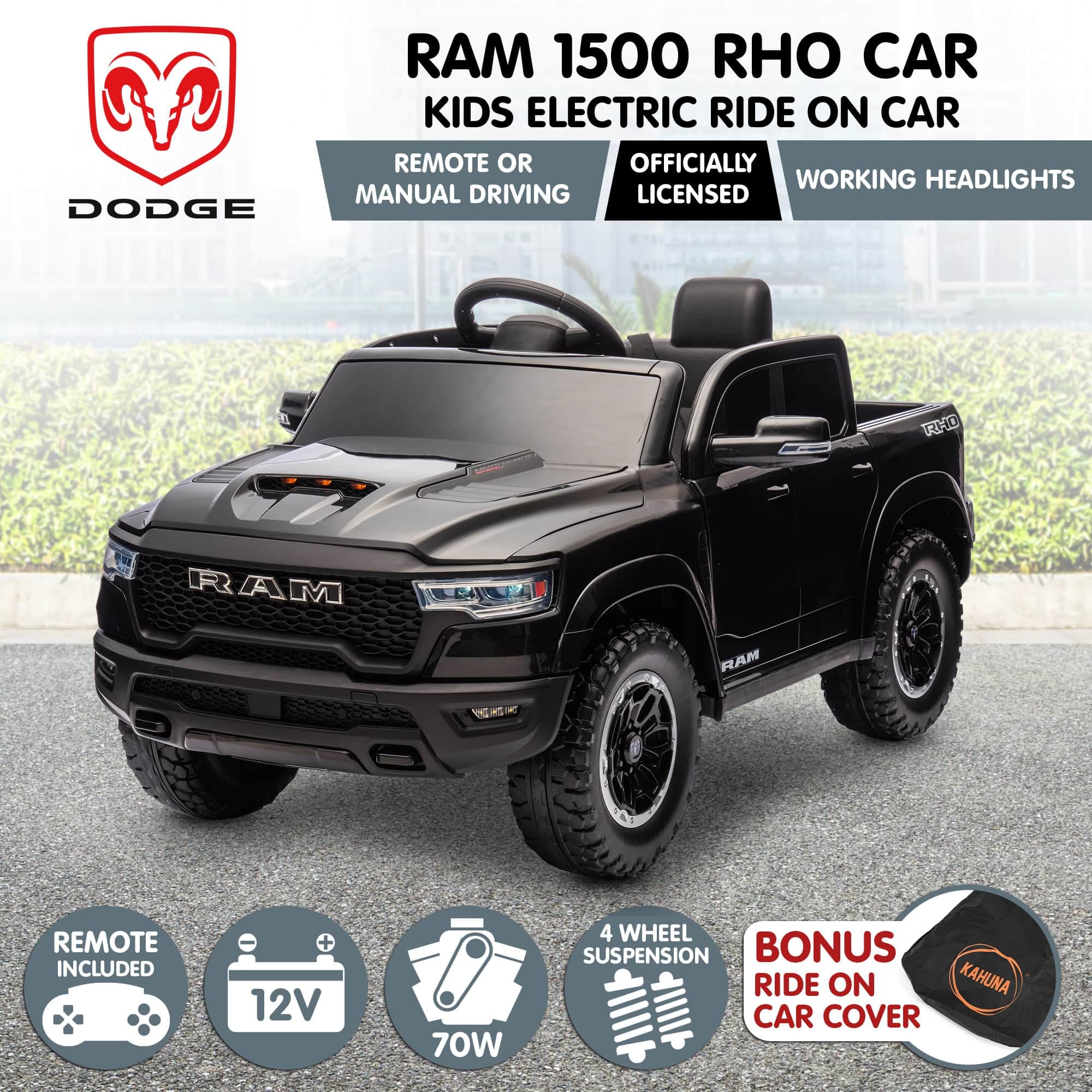 Ram 1500 RHO Kids Electric Ride On Car with Remote Control Kids