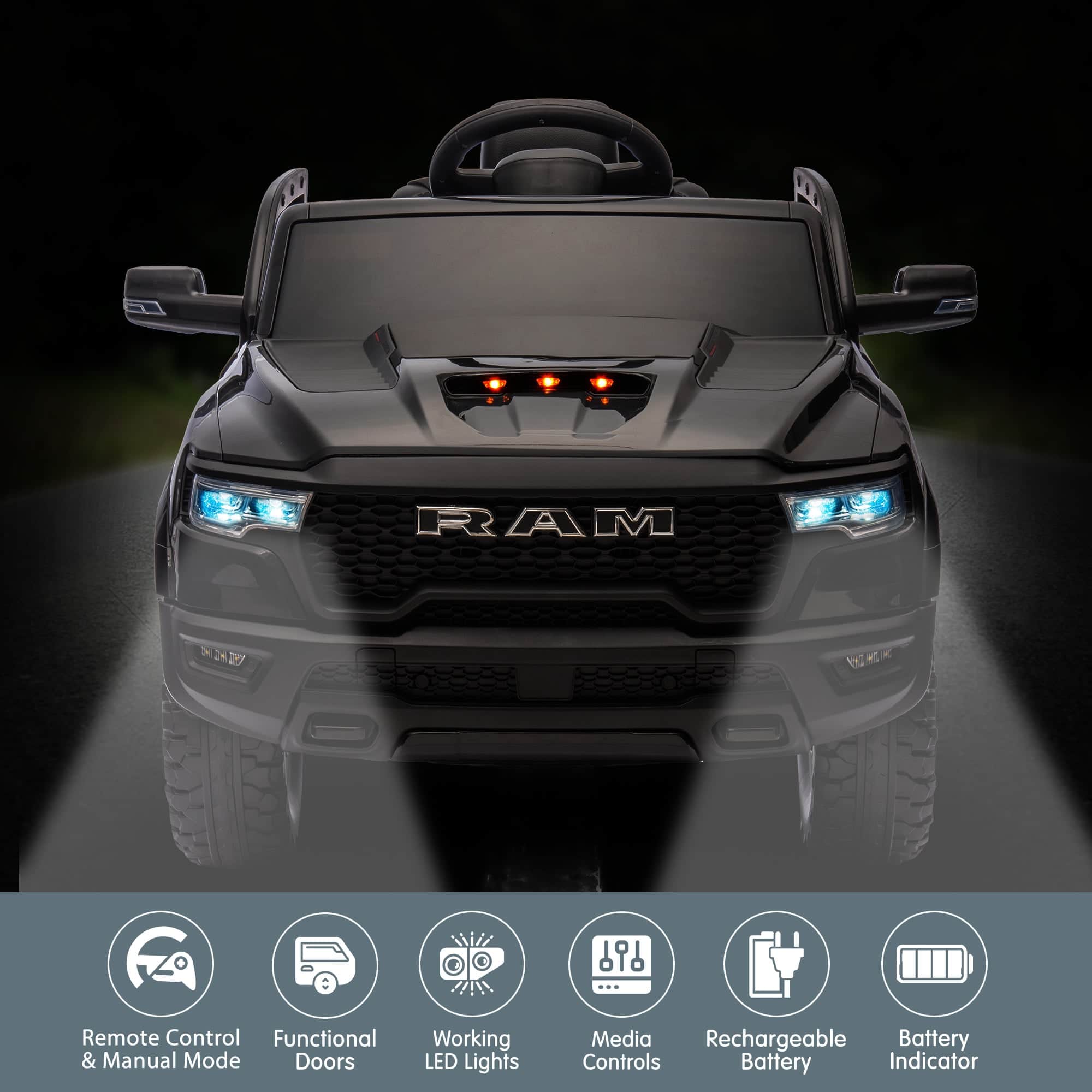 Ram 1500 RHO Kids Electric Ride On Car with Remote Control Kids