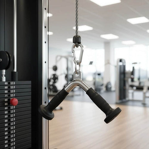 Randy & Travis Rubber-Coated Tricep Pushdown Bar Attachment