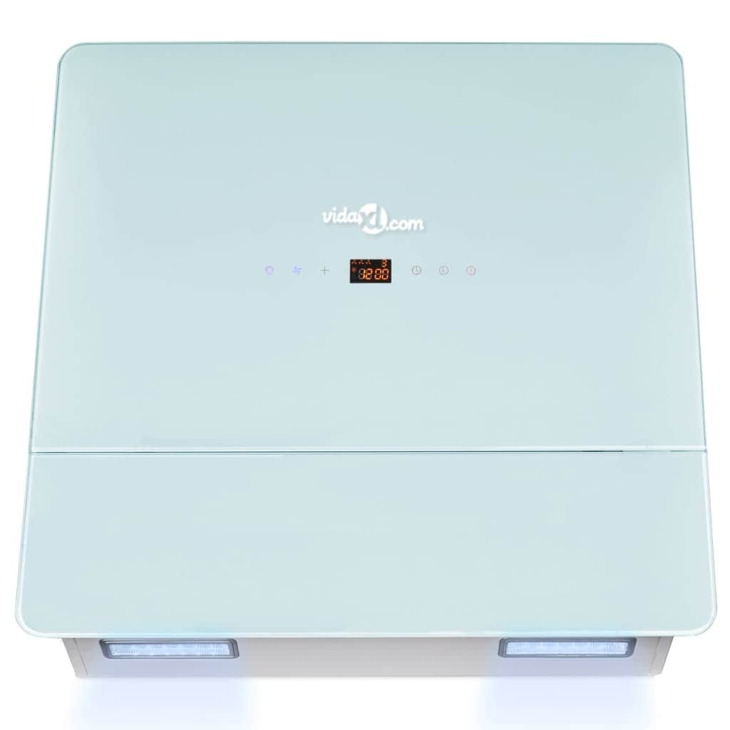 Range Hood Tempered Glass White 600 mm