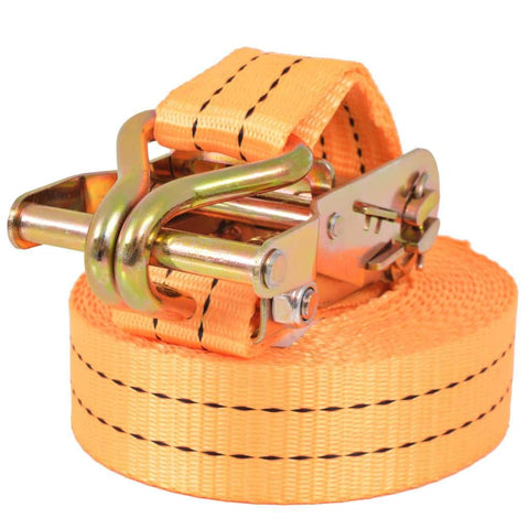 Ratchet Tie Down Straps 4 pcs 1 Tonnes Orange