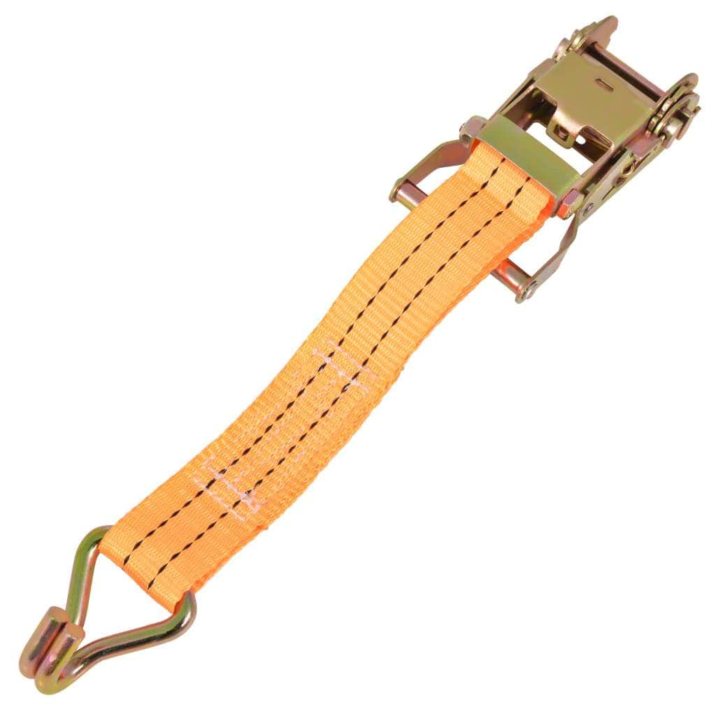 Ratchet Tie Down Straps 4 pcs 1 Tonnes Orange