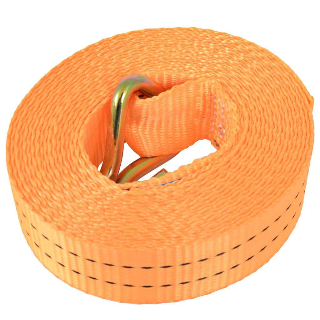 Ratchet Tie Down Straps 4 pcs 1 Tonnes Orange
