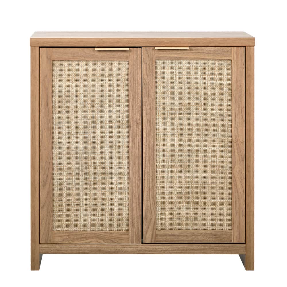 Rattan Buffet Sideboard Storage Cabinet for Kitchen & Hallway Table