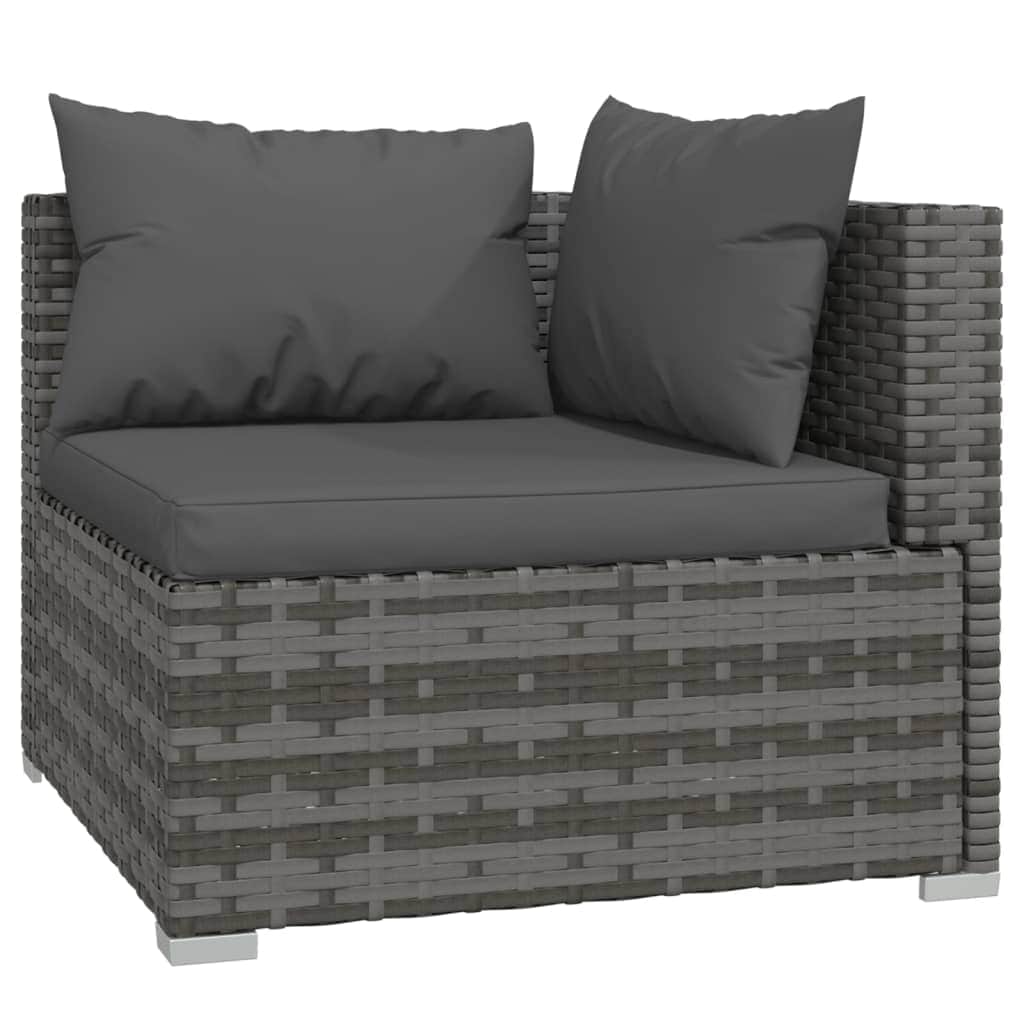 Rattan Retreat: 11-Piece Garden Lounge Set with Plush Cushions