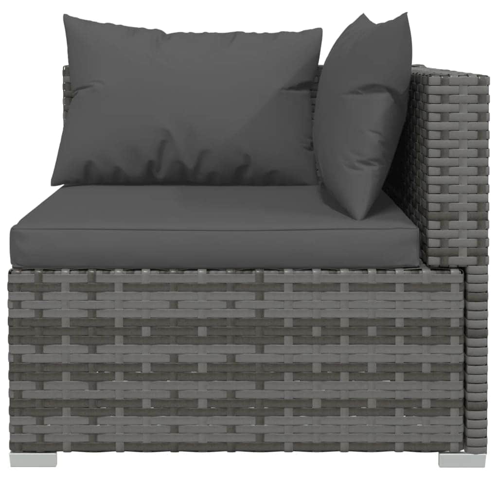 Rattan Retreat: 11-Piece Garden Lounge Set with Plush Cushions