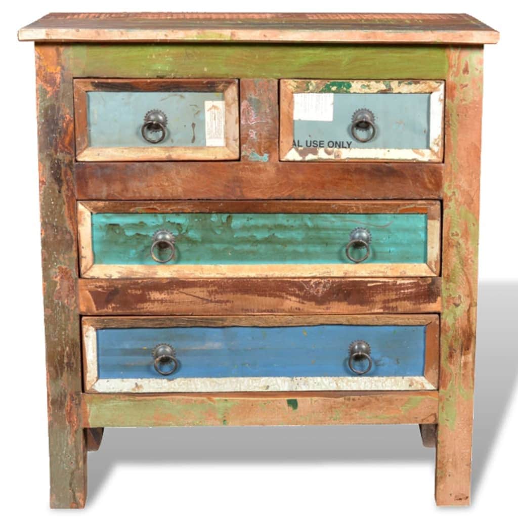 Reclaimed Cabinet Solid Wood with 4 Drawers
