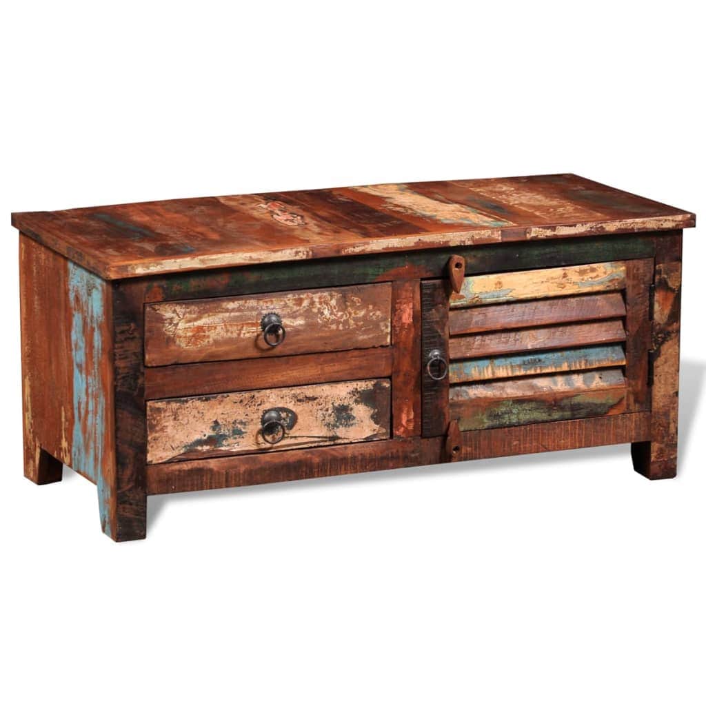 Reclaimed Tv Hi-Fi Cabinet Side Cabinet Solid Wood