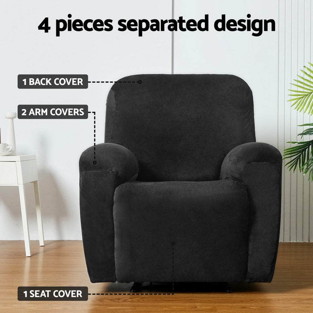 Recliner Chair Covers 1 Seater Velvet