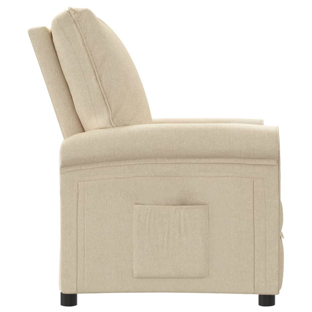 Arm Chairs, Recliners & Sleeper Chairs - Recliner Chair Cream Fabric
