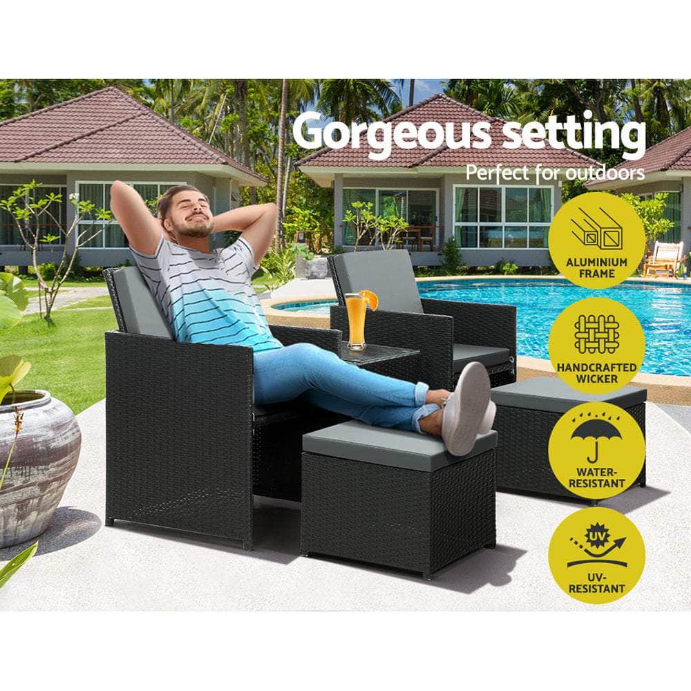Recliner Chairs Sun Lounge Wicker Outdoor Furniture Patio Sofa