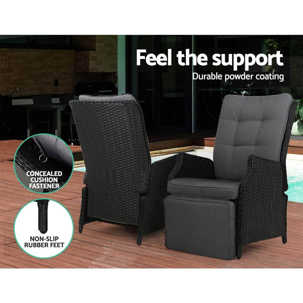 Recliner Sun lounge Chairs Patio Wicker Sofa