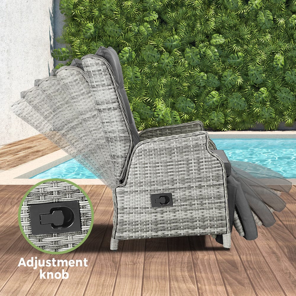 Experience Ultimate Comfort with Our Stylish Beach Chair Recliners-Black\Grey | Black colour - photo 24