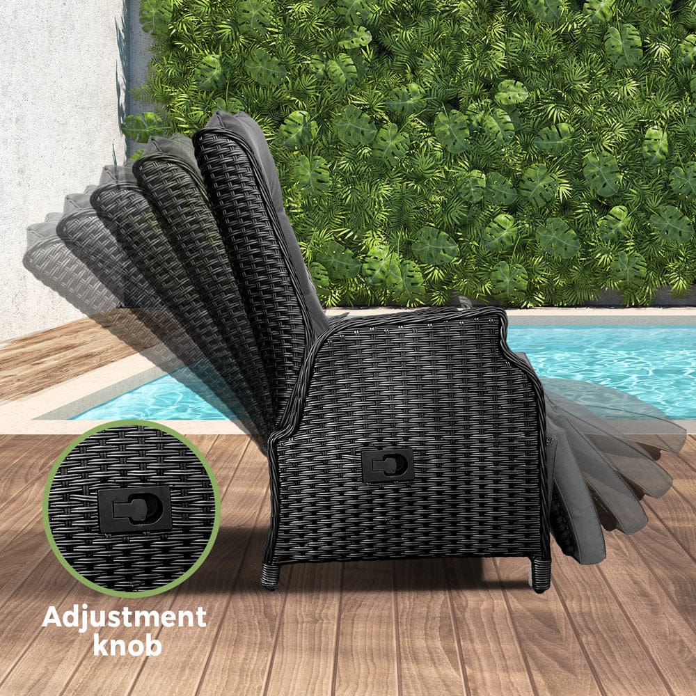 Experience Ultimate Comfort with Our Stylish Beach Chair Recliners-Black\Grey with Black colour - photo 28