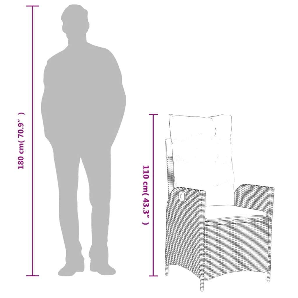 Reclining Garden Chair Poly Rattan