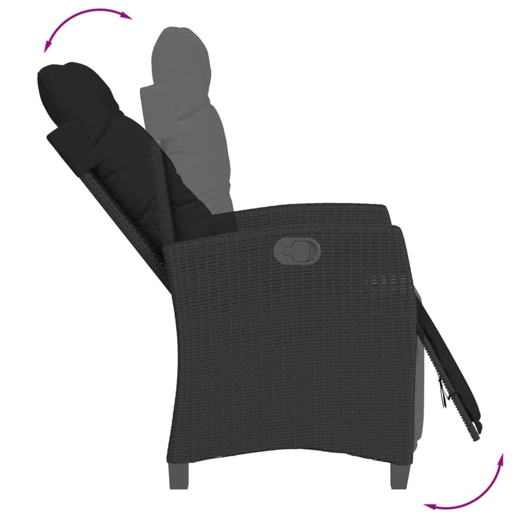 Reclining Garden Chair with Footrest