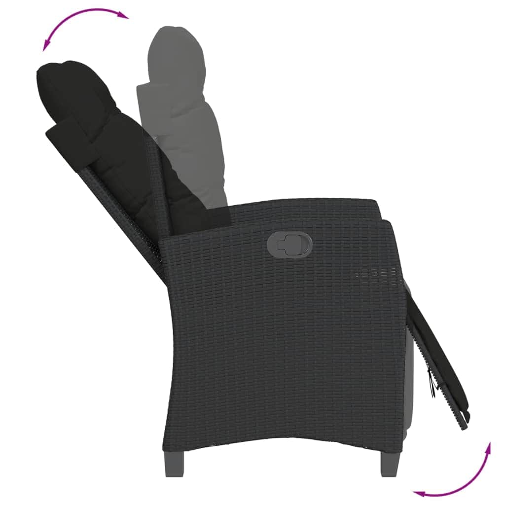 Reclining Garden Chair with Footrest, Outdoor Chairs - photo 7