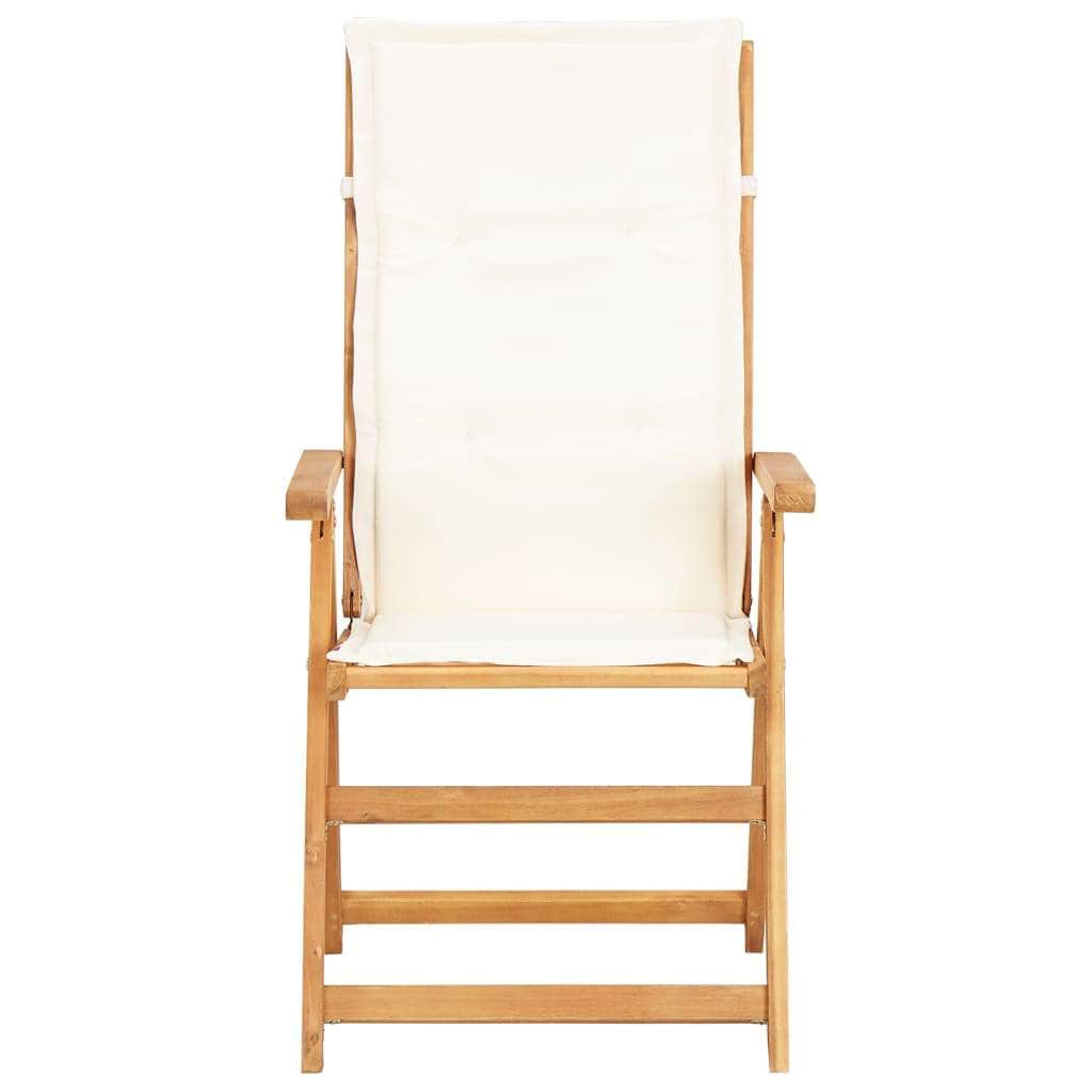 Reclining Garden Chairs 2 pcs Brown Solid Acacia Wood