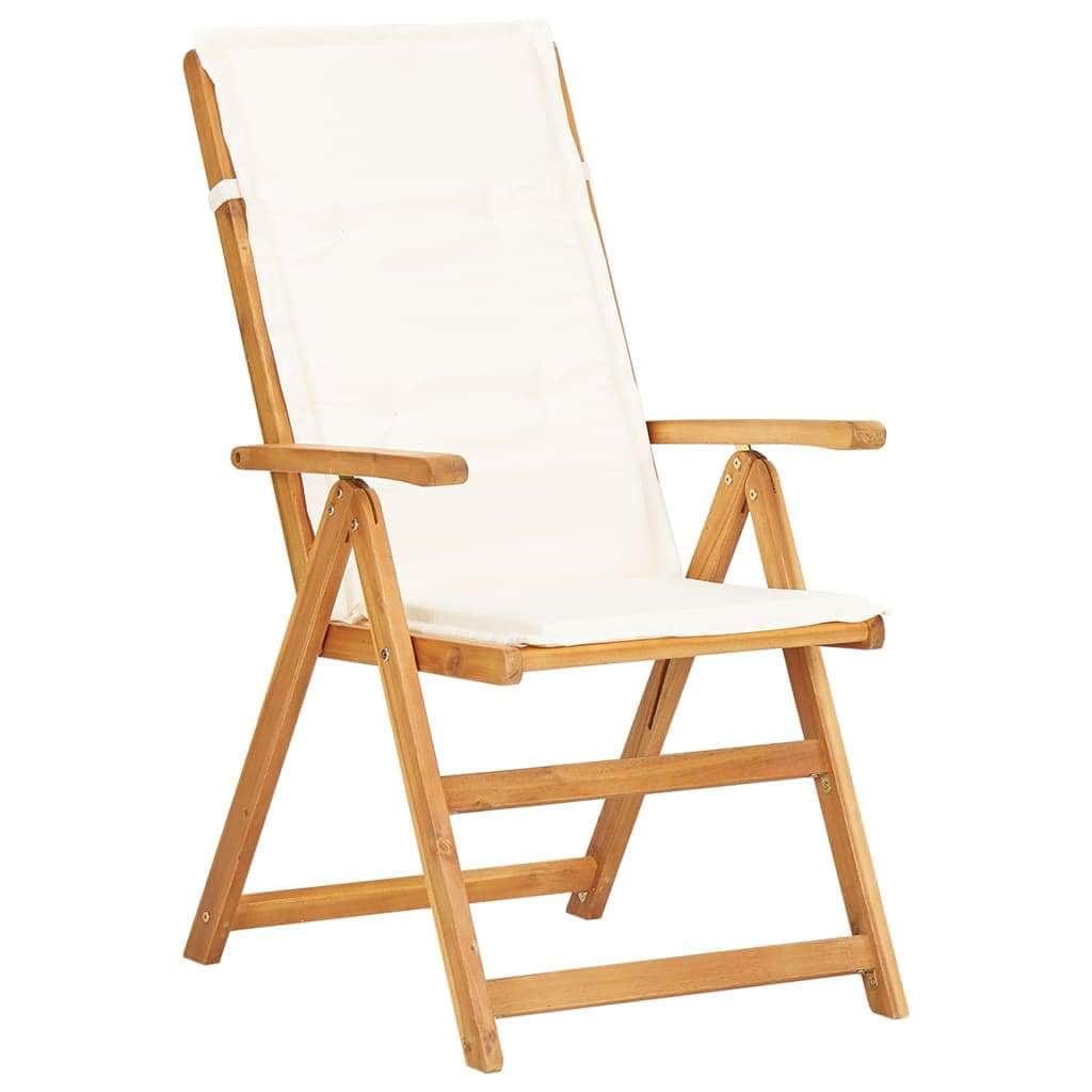 Reclining Garden Chairs 2 pcs Brown Solid Acacia Wood