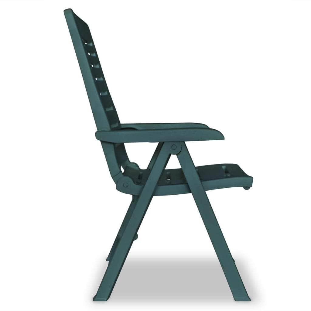 Reclining Garden Chairs 2 pcs Plastic Green - Simple deals