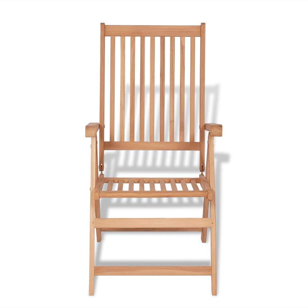 Reclining Garden Chairs 2 pcs Solid Teak Wood - Simple deals