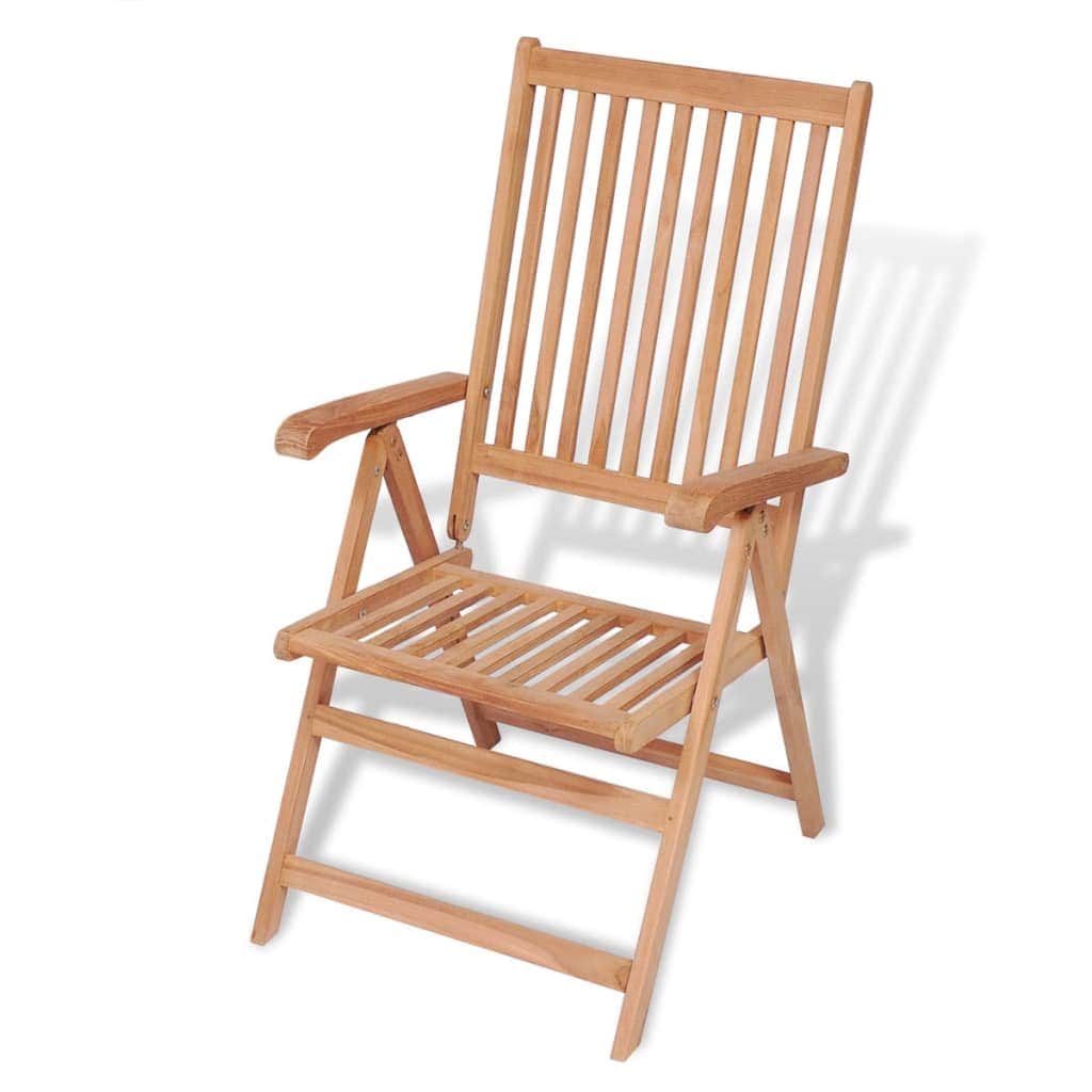 Reclining Garden Chairs 2 pcs Solid Teak Wood - Simple deals