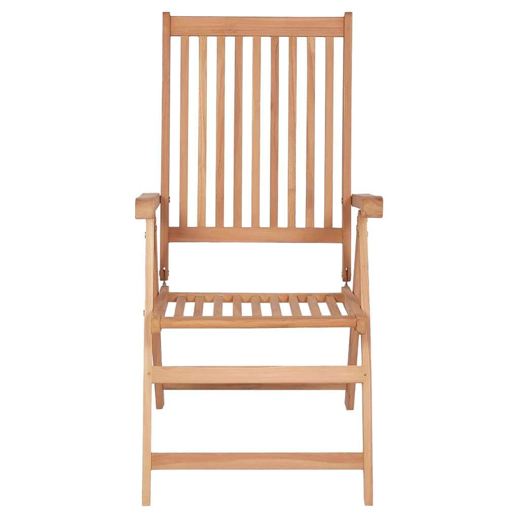 Reclining Garden Chairs 4 pcs Solid Teak Wood