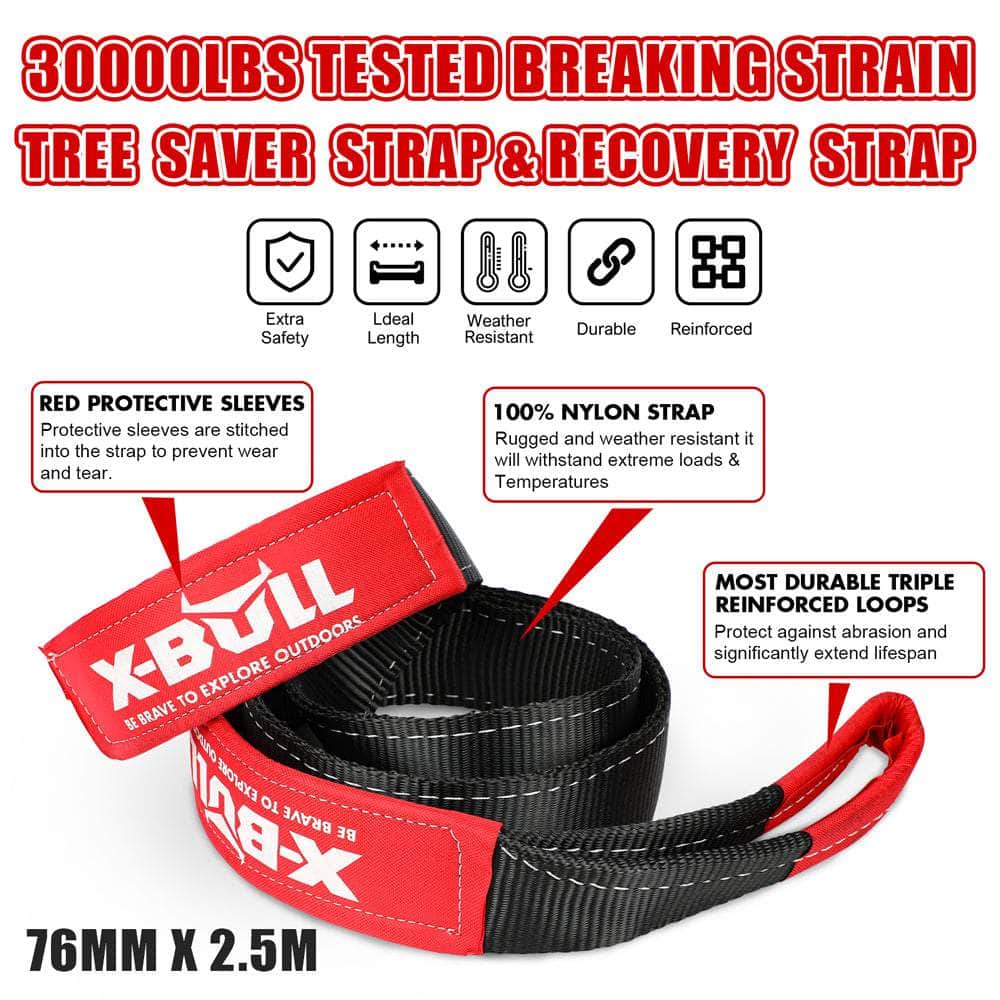 Recovery Kit Kinetic Recovery Rope Snatch Strap, 2PCS Tracks 4WD Gen2.0
