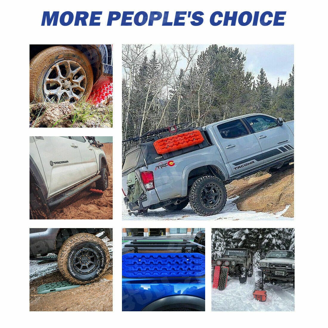 Recovery Tracks Sand Trucks Offroad With 4Pcs Mounting Pins 4Wdgen 2.0 - Blue/Orange/Black/Red with Blue colour